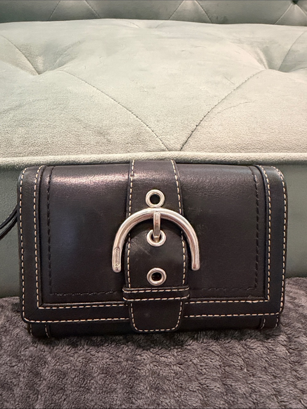 Coach SoHo black leather wallet